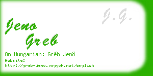 jeno greb business card